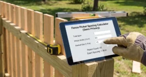 Fence Picket Spacing Calculator (Semi Privacy)
