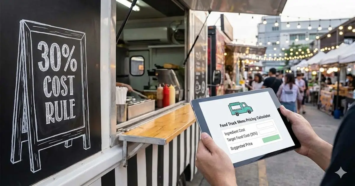 Food Truck Menu Pricing Calculator (30% Cost)