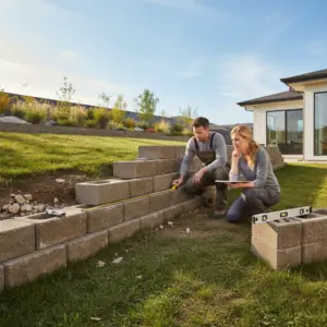 Retaining Wall Block Calculator For Sloped Yard