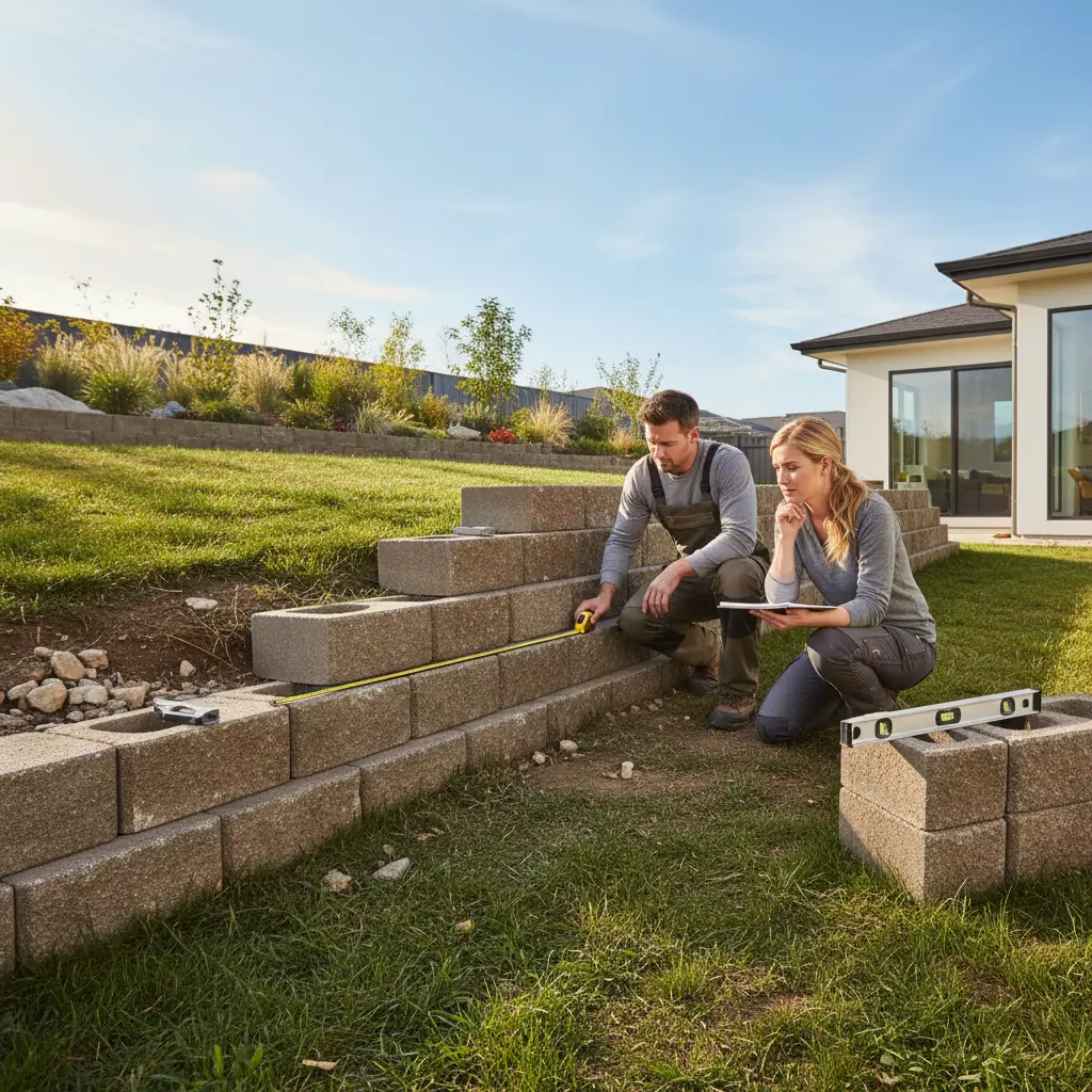 Retaining Wall Block Calculator For Sloped Yard